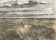 william r clark sturt och hans foljeslagare under kartmatning vid farden till det inre av australien 1844-45. USA oil painting artist